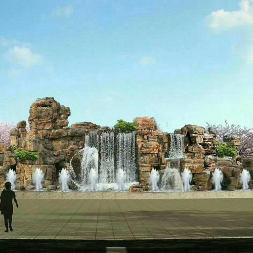 园林古建筑 假山 喷泉 塑石仿木 雾森设备 厂家直销